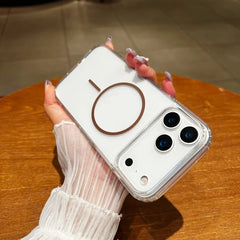 For magsafe Wireless Charge Acrylic Phone Case For iPhone