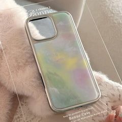 Luxury Gradient Marble Pattern Drop Glue Phone Case For iPhone