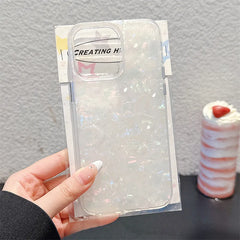 Luxury Solid Color Shell Pattern Phone Case For iPhone