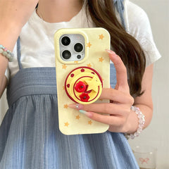 Fashion Wrinkle Texture Plaid Pattern Magnetic Phone Case For iPhone