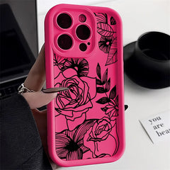 Black Flower Phone Case