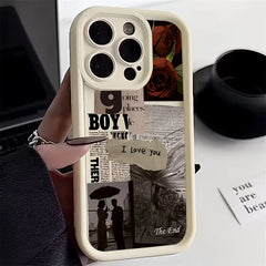Red Flower Scenery Silicone Phone Case