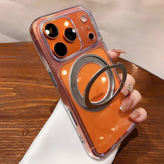 Matte Rotating Bracket Holder Magnetic Phone Case For iPhoneCover