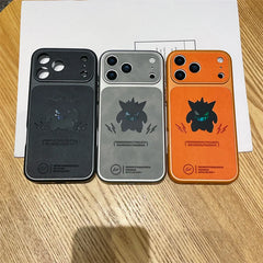 Anime Cartoon Ghost Gengar Laser Leather Texture Phone Case For iPhone