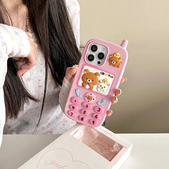 Funny Cartoon Rilakkuma Bear Phone Case