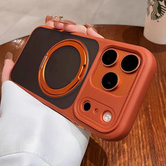 Matte Rotating Bracket Holder Magnetic Phone Case For iPhoneCover