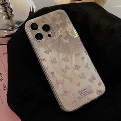 Luxury Laser Pink Rose Phone Case