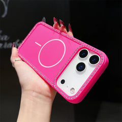 Luxury Diamond For Magsafe Wireless Charge Transparent Case For iPhone