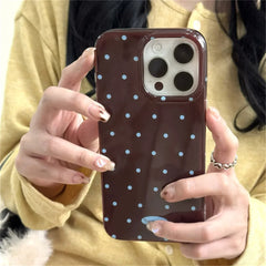Korean Cute Polka Dot Phone Case For iPhone