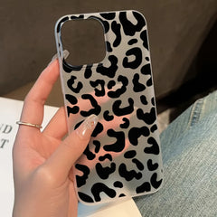 Black Leopard Print Phone Case For iPhone