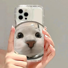 Korean Lovely Cat Pink Phone Case For iPhone