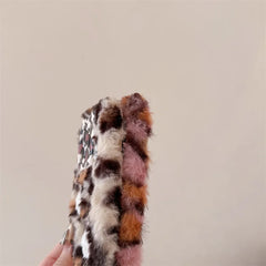 Cartoon Fluffy Hello Kitty Plush Cat Ears Phone Case