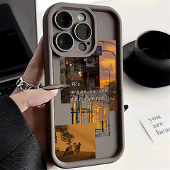 Red Flower Scenery Silicone Phone Case