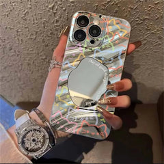 Cute Line Cat Mirror Phone Case